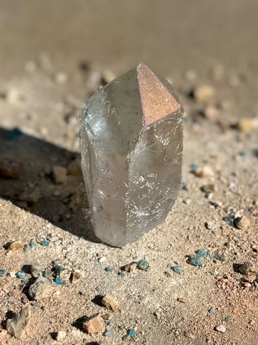 Bahia Angel Aura Grey Garden Phantom Quartz Crystal Point Tower